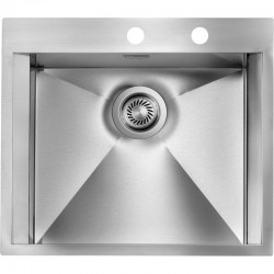 Ανοξείδωτος Νεροχύτης 57×50 Ένθετος Sanitec Focus Mix 15222 Inox Σατινέ