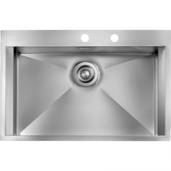 Ανοξείδωτος Νεροχύτης 77×50 Ένθετος Sanitec Focus Mix 15223 Inox Σατινέ