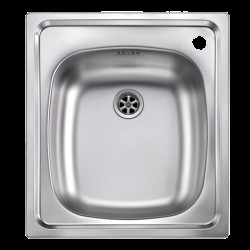 Ανοξείδωτος Νεροχύτης 44×50 Επικαθήμενος με 1 Γούρνα Sanitec Mondial 11934 1V Inox Αγυάλιστος