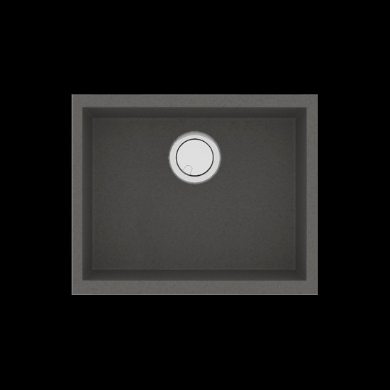 Νεροχύτης Γρανιτένιος Sanitec Ultra Granite 819 (50X40) Pietra (Γκρι) Βαρέως Τύπου με 1 Μεγάλη Γούρνα