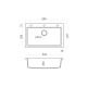 Νεροχύτης Γρανιτένιος Sanitec Ultra Granite 815 70 1B (70X50) Sienna (Καφέ) Βαρέως Τύπου με 1 Μεγάλη Γούρνα