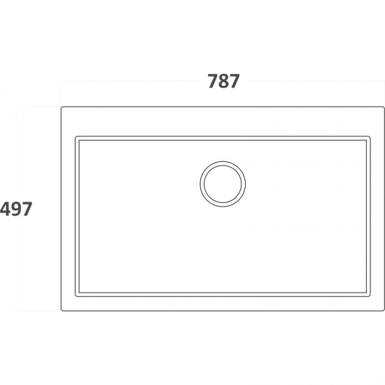 Ένθετος Νεροχύτης Quartz Multi Granite Sanitec 850 Μ79xΠ50cm Ώχρα