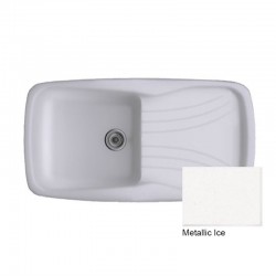 Ένθετος Νεροχύτης Γρανιτένιος Συνθετικός Sanitec 308 Classic 97x51 Metallic Ice