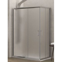 Καμπίνα Ντουζιέρας Karag New Flora 100 Ορθογώνια 80x120x180 cm Fabric με Κρύσταλλο Ασφαλείας Χρωμέ Πλαίσιο