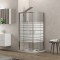 Καμπίνα Ντουζιέρας Karag New Flora 200 90Χ90 cm Ημικυκλική Σεριγραφία με 180cm Ύψος με Κρύσταλλο Ασφαλείας με Χρωμέ Πλαίσιο