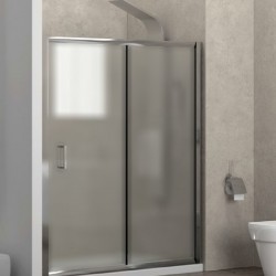 Ευθύγραμμη Καμπίνα Ντουζιέρας New Flora 500 Karag 120x180cm Fabric με Κρύσταλλο Ασφαλείας με Χρωμέ Πλαίσιο