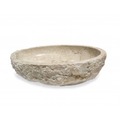 Νιπτήρας Μπάνιου Αμέλια Μπεζ 50x40X16 από Φυσικό Μάρμαρο Επικαθήμενος 