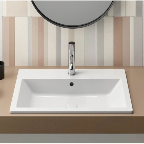 Νιπτήρας Μπάνιου Ένθετος Gsi Kube-x 9437-300 70Χ46cm 