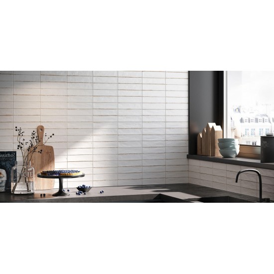 Πλακάκι Rondine 6x25 cm Noho White P5-BNW-625 Λευκό Πλακάκι Rondine 6x25 cm Noho White P5-BNW-625 Λευκό