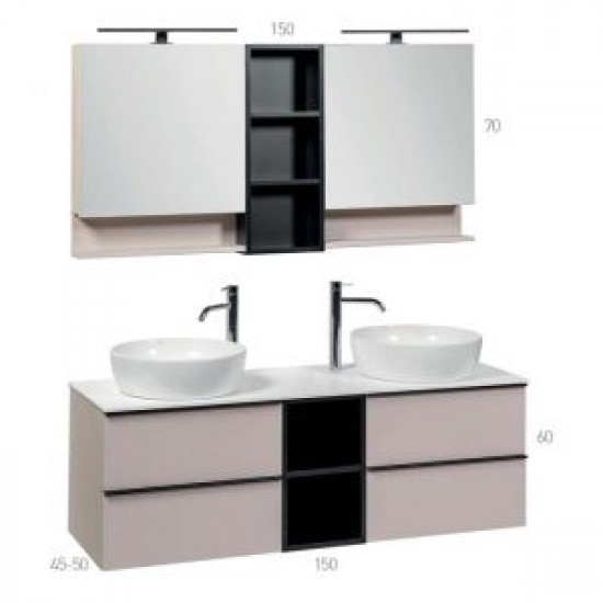 Βάση Επίπλου Μπάνιου Mabo Olia 60 cm MDF Ακρυλικό Χωρίς Νιπτήρα Βάση Επίπλου Μπάνιου Mabo Olia 60 cm MDF Ακρυλικό Χωρίς Νιπτήρα