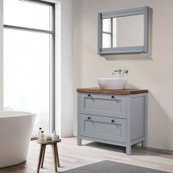 Καθρέπτης Επίπλου Μπάνιου Mabo Ωρίων 100 cm Κόντρα Πλακέ Πεύκο Χωρίς Φωτιστικό 