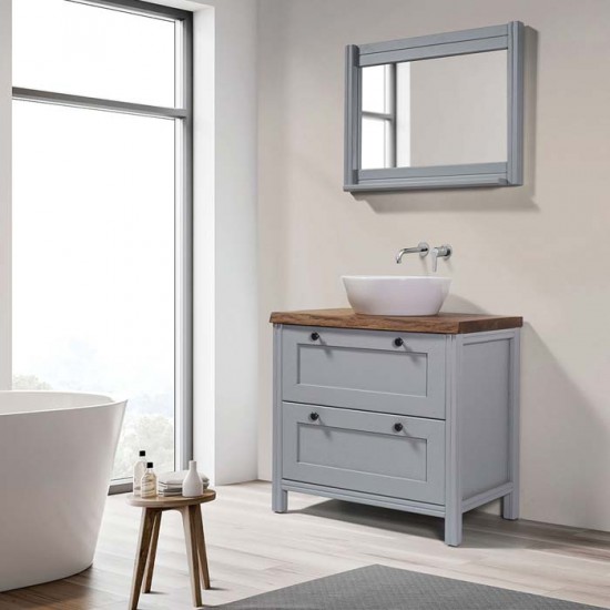 Καθρέπτης Επίπλου Μπάνιου Mabo Ωρίων 100 cm Κόντρα Πλακέ Πεύκο Χωρίς Φωτιστικό 