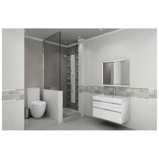 Πλακάκι Μπάνιου Pastel Grey 20x50 Γκρι Πλακάκι Μπάνιου Pastel Grey 20x50 Γκρι