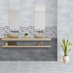 Πλακάκι Μπάνιου Molde Decor Sticks Γκρι 25x50