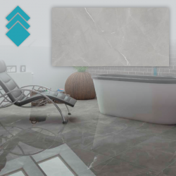 Πλακάκι Efes Light Grey 60Χ120 Ανοιχτό Γκρι Γυαλιστερό Retificatto