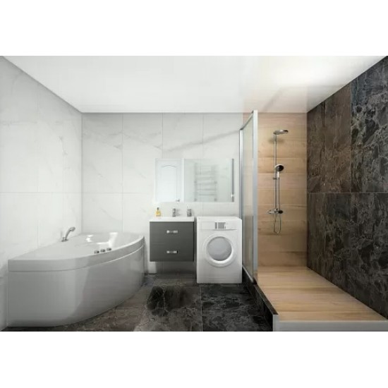 Πλακάκι The Room INF BR6 LP Infinity Brasil A' Retificatto Γυαλιστερό Μαύρο 60x120 Imola Ceramica
