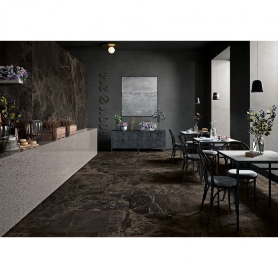 Πλακάκι The Room INF BR6 LP Infinity Brasil A' Retificatto Γυαλιστερό Μαύρο 60x120 Imola Ceramica