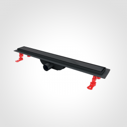 Κανάλι Ντουζιέρας Σιφών Duscheline Oscar Vision 50cm Μαύρο Ματ με Πλαίσιο