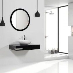 Βάση Επίπλου Μπάνιου Mabo Prestige New (Έως) 100 cm Κόντρα Πλακέ Με Επένδυση Καπλαμά Δρυς Ρουστίκ Με Νιπτήρα 