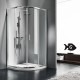 Καμπίνα Ντουζιέρας Ημικυκλική Corner Entry 90x90x180cm Starlet QS90T-100 Clear Glass Chrome Καμπίνα Ντουζιέρας Ημικυκλική Corner Entry 90x90x180cm Starlet QS90T-100 Clear Glass Chrome