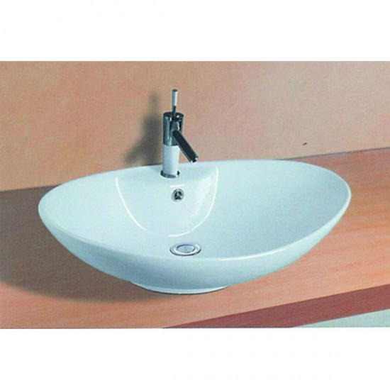 Νιπτήρας Επικαθήμενος Πορσελάνης 65x43,5cm Gloria Era 17-0017 Λευκός