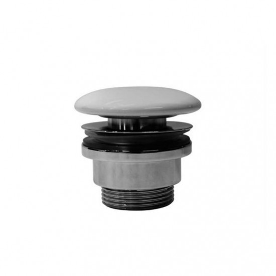 Βαλβίδα νιπτήρος ελεύθερης ροής με κεραμική τάπα GSI PVC-301 White Matt