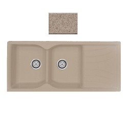 Ένθετος Νεροχύτης Γρανιτένιος Συνθετικός Sanitec 308 Classic 97x51 Granite Sand