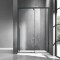 Ευθύγραμμη Καμπίνα Ντουζιέρας Santorini 400 Karag 130x200cm Clear Glass με Κρύσταλλο Ασφαλείας Nero