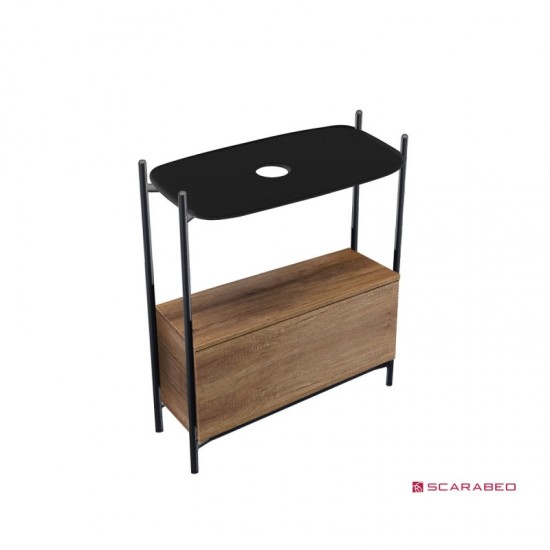 Έπιπλο Scarabeo Laila 75 / Hi-Box 27031512-NROP4989 Ardesia / Rovere Χωρίς Νιπτήρα (Χωρίς οπή Μπαταρίας)