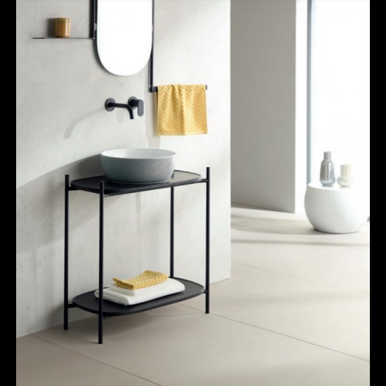 Έπιπλο Scarabeo Laila 75 / Self 27031510-NROP4949 Ardesia Χωρίς Νιπτήρα (Χωρίς οπή Μπαταρίας)