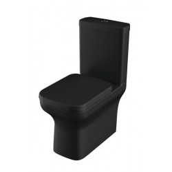 Λεκάνη Δαπέδου Πορσελάνης Σετ Huida Ariston 64 εκ. set-0244 Soft Close Μαύρη Ματ