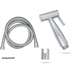 Επιτοίχιο Σετ Μπιντέ Metal με Τηλέφωνο, Στήριγμα και Σπιράλ 1,20cm Acquanet 01-20-1002 Χρωμέ