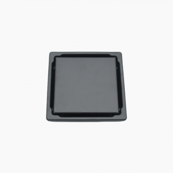 Σχάρα Duscheline Τετράγωνη Santo 15x15 mm με έξοδο Φ 100mm DU-698100 Μαύρη Ματ