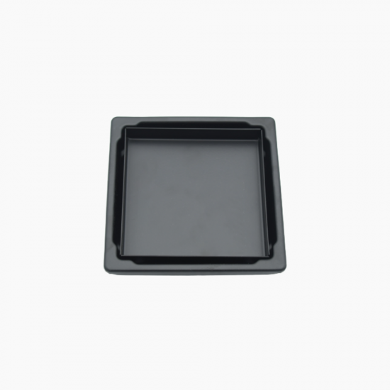 Σχάρα Duscheline Τετράγωνη Santo 15x15 mm με έξοδο Φ 100mm DU-698100 Μαύρη Ματ