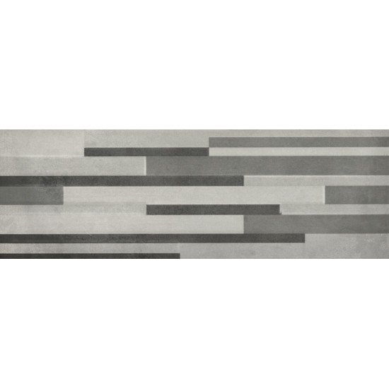 Πλακάκι Fattoamano Wall Cold Grigio Nero 20x60 cm Ντεκόρ