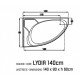 Μπανιέρα Γωνιακή Sanitec Lydia 541 L ένθετη ή με ποδιά 140x90x60 Μπανιέρα Γωνιακή Sanitec Lydia 541 L ένθετη ή με ποδιά 140x90x60
