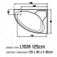 Μπανιέρα Γωνιακή Sanitec Lydia 542 L ένθετη ή με ποδιά 125 x 90 cm Μπανιέρα Γωνιακή Sanitec Lydia 542 L ένθετη ή με ποδιά 125 x 90 cm