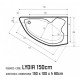 Μπανιέρα Γωνιακή Sanitec Lydia 569 R ένθετη ή με ποδιά 150 x 100 x 60 cm Μπανιέρα Γωνιακή Sanitec Lydia 569 R ένθετη ή με ποδιά 150 x 100 x 60 cm