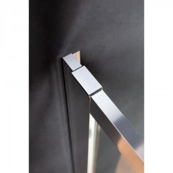 Καμπίνα Ντουζιέρας Versus VE130 Ευθύγραμμη Με Μονό Φύλλο Διάφανη 130Χ185 cm με Κρύσταλλο Ασφαλείας με Χρωμέ Πλαίσιο