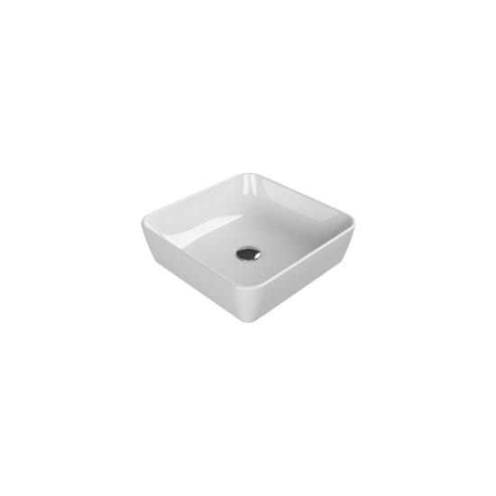 Επικαθήμενος Νιπτήρας Πορσελάνης 46x46cm Cerastyle One IV 076000 Λευκό Επικαθήμενος Νιπτήρας Πορσελάνης 46x46cm Cerastyle One IV 076000 Λευκό