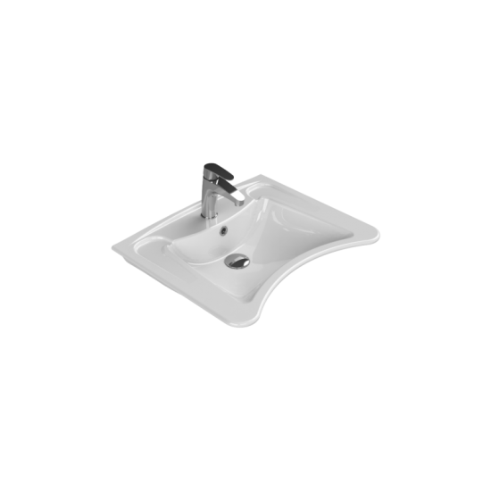 Νιπτήρας Μπάνιου ΑΜΕΑ Κρεμαστός 60x50cm Cerastyle 017100-U Λευκός