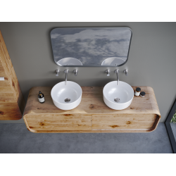 Επικαθήμενος Νιπτήρας Πορσελάνης Cerastyle Aqua Φ33 cm 077600-97 Λευκό Ματ