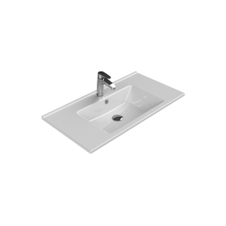 Επικαθήμενος Νιπτήρας Πορσελάνης 85x45cm Cerastyle Arte 67500-u Λευκό