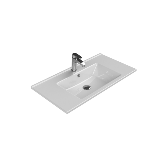 Επικαθήμενος Νιπτήρας Πορσελάνης 85x45cm Cerastyle Arte 67500-u Λευκό