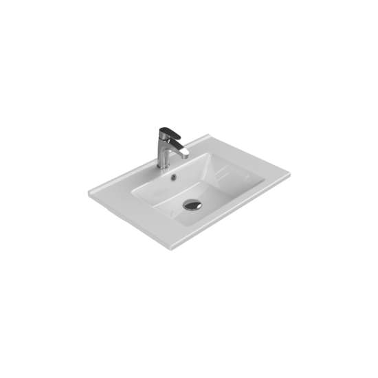 Νιπτήρας Επίπλου Πορσελάνης 65x45cm Cerastyle Arte 67300-u Λευκό