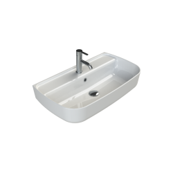 Επικαθήμενος Νιπτήρας Πορσελάνης 75x42cm Cerastyle Aqua 078700-u Λευκό