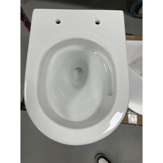 Λεκάνη Κρεμαστή Tornado Με Soft Close Καλυμμα 49εκ Hanne Reme L-490 Λευκή