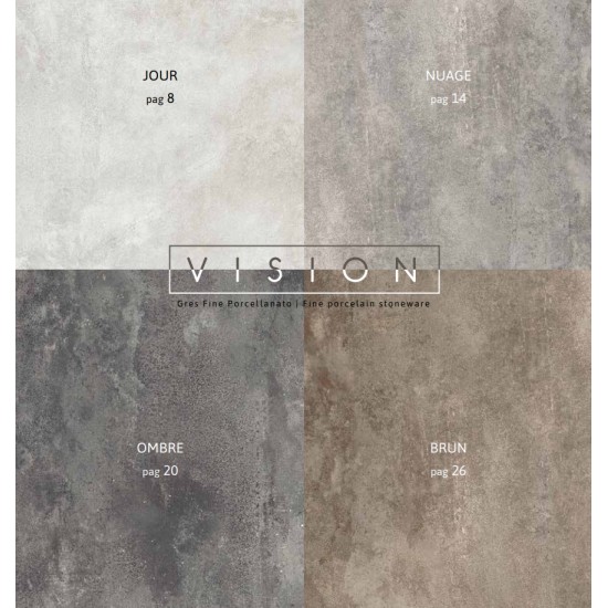 Πλακάκι Vision Brun Nat B' RM 80x80 Καφέ Ματ Naxos Ceramica