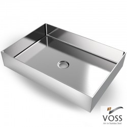 Voss Aldo V1255-111 Επικαθήμενος Νιπτήρας Inox Brushed 55x38