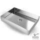 Voss Aldo V1255-111 Επικαθήμενος Νιπτήρας Inox Brushed 55x38